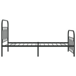 Berkfield Metal Bed Frame Without Mattress With Footboard Black 107X203Cm - thumbnail 5