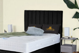 UKBEDFURNITURE Hamilton Plush Black End Opening Divan Ottoman Bed With 54 Inch Headboard - thumbnail 3