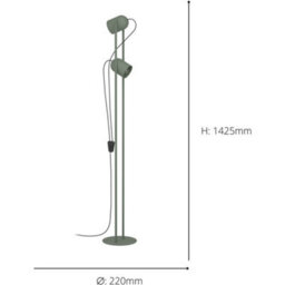 Loops 2 Pack Stylish Modern Green Ceiling Spotlight For Any Indoor Room - thumbnail 4