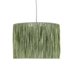 First Choice Lighting Set Of 2 Raffia - Green 28Cm Straw Pendant Or Lamp Shades - thumbnail 3