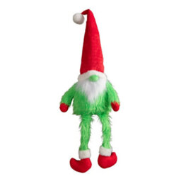 Samuel Alexander 30Cm Soft Green Fur Christmas Sitting Gronk Decoration With Dangly Legs - thumbnail 9