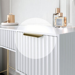 CARME Home Lara White Dressing Table With Elsie Led Mirror (White Base) - thumbnail 3