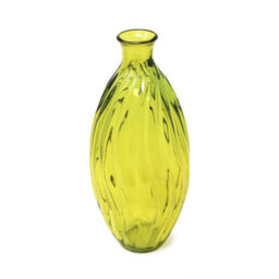 Verano Spanish Ceramics Recycled Glass Ola Yellow Home Décor Medium Tall Vase (H) 31Cm - thumbnail 1