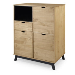 Mercers Furniture Scandian Sideboard Cabinet Solid Wood Pine Wooden Drinks Cupboard Height-120Cm Width-96Cm Depth-40Cm - thumbnail 6