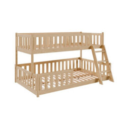 Arte Nicea Pine Wooden Bunk Bed 90/120 X 200Cm - Foam Bonnell Mattresses - thumbnail 2