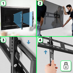 "Duronic Tvb123M Tilt Adjustable Tv Bracket, Wall Mount With Vesa 600X400 For Flat Screen Television 32-60""" - thumbnail 7