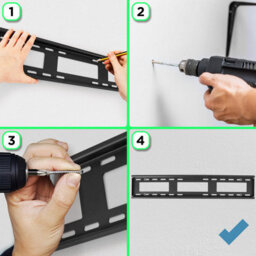 "Duronic Tvb123M Tilt Adjustable Tv Bracket, Wall Mount With Vesa 600X400 For Flat Screen Television 32-60""" - thumbnail 6