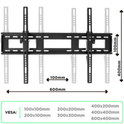 "Duronic Tvb123M Tilt Adjustable Tv Bracket, Wall Mount With Vesa 600X400 For Flat Screen Television 32-60""" - thumbnail 5