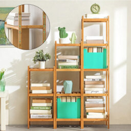 Living And Home 5 Tier Wood Shelf Unit Bookshelf Organizer For Living Room Home 350mm(W) - thumbnail 5