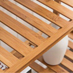 Living And Home 5 Tier Wood Shelf Unit Bookshelf Organizer For Living Room Home 350mm(W) - thumbnail 4