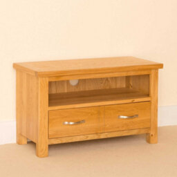 Newlyn Light Oak 80Cm Small Tv Unit - Fully Assembled By Roseland Furniture - thumbnail 2