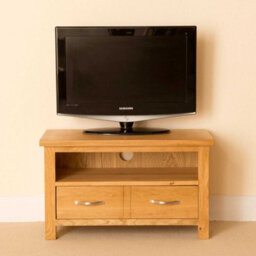Newlyn Light Oak 80Cm Small Tv Unit - Fully Assembled By Roseland Furniture - thumbnail 3