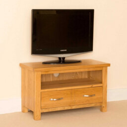Newlyn Light Oak 80Cm Small Tv Unit - Fully Assembled By Roseland Furniture - thumbnail 4