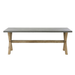 Beliani Garden Dining Set With Stools 6 Seater Olbia Concrete Grey - thumbnail 5