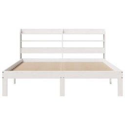Walplus Bed Frame With Headboard Without Mattress White 140X200 Cm - thumbnail 4