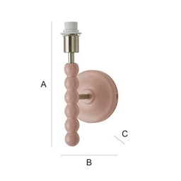 Valuelights Bobbin Rose Pink Wall Light Base - thumbnail 8