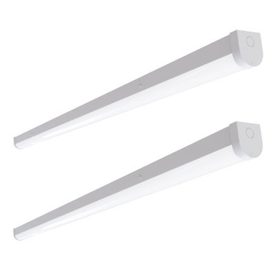 Paul Russells 5Ft Led Batten Lights, Switch Wattages 30W/60W, 3600/7200 Lumens, Ip20, Adjustable Cct 3 Colour, Pack Of 2 - image 1