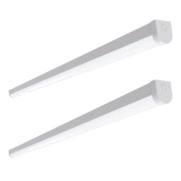 Paul Russells 5Ft Led Batten Lights, Switch Wattages 30W/60W, 3600/7200 Lumens, Ip20, Adjustable Cct 3 Colour, Pack Of 2 - thumbnail 1