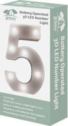 St Helens Home And Garden Battery Operated 3D Led Number 5 Light - thumbnail 3