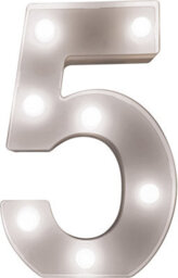 St Helens Home And Garden Battery Operated 3D Led Number 5 Light - thumbnail 4