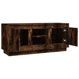 Berkfield Tv Cabinet Smoked Oak 102X35X45 Cm Engineered Wood - thumbnail 7