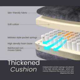 Grey Mid Century Armchair - Linen Fabric Tub Chair With Metal Legs For Living Room - thumbnail 3