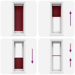 Berkfield Pleated Blind Bordeaux Red 45X150 Cm Fabric Width 44.4 Cm Polyester - thumbnail 5