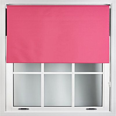 Furnished Blackout Roller Blinds - Fuchsia Pink Trimmable Blind For Windows And Doors (W)105Cm (L)210Cm - image 1