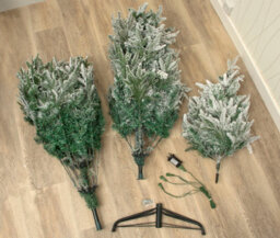 Garden Store Direct Lapland Snow Covered Pre-Lit Christmas Tree 8Ft Multicolour Leds - thumbnail 2