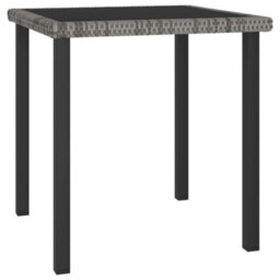 Berkfield 5 Piece Outdoor Dining Set With Cushions Poly Rattan Grey - thumbnail 3