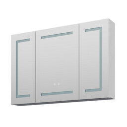 Thehotsale 3 Door Wall Mounted Bathroom Mirror Cabinet With Led And Shaver Socket - thumbnail 3