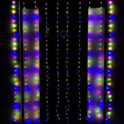 Samuel Alexander 2.1M 300 Led Indoor Outdoor Party Curtain Christmas Lights In Multi Coloured - thumbnail 2