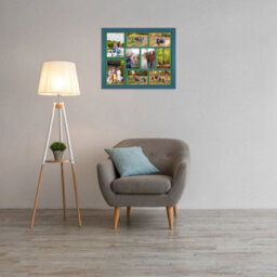 AK Frames 20X16 Navy Blue Modern Multi Photo Frame With Emerald Mount - Holds 9 Apertures (2X) 7X5, (7X) 6X4 Photos - thumbnail 3