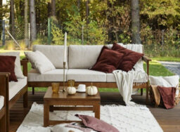 Impact Furniture Garden Armchairs Set 2 Chairs Outdoor High Back Wooden Frame Cream Cushion Cozy - thumbnail 8
