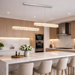 Crystal Chandelier Pendant Ceiling Light Led Dimmable Kitchen Island Dining Room Adjustable Modern Silver Lighting - thumbnail 7