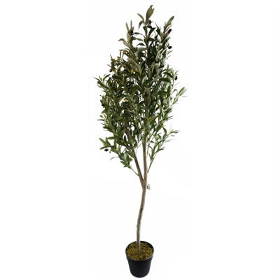 Leaf 180Cm Artificial Natural Look Olive Tree With Wooden Trunk - image 1