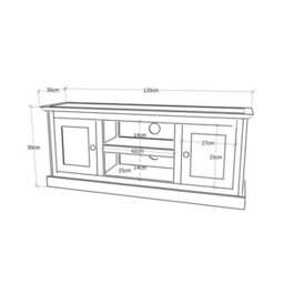 Cabinet Bits Lucca Waxed 2 Door Tv Cabinet Brass Knob - thumbnail 9