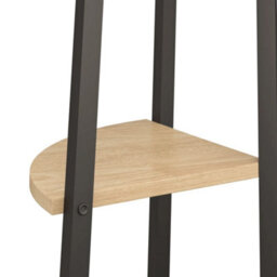 Vidaxl 4-Tier Corner Shelf Light Brown And Black 45.5X31.5X150 Cm - thumbnail 7
