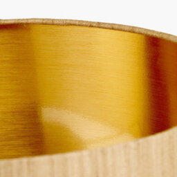Pacific Lifestyle Gold Slubbed Faux Silk Gold Lined Cylinder Lampshade - thumbnail 5