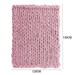 Living And Home Pink Soft Warm Blanket Fluffy Throws For Sofa Bed 1500mm(L) - thumbnail 5