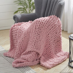 Living And Home Pink Soft Warm Blanket Fluffy Throws For Sofa Bed 1500mm(L) - thumbnail 1