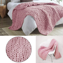 Living And Home Pink Soft Warm Blanket Fluffy Throws For Sofa Bed 1500mm(L) - thumbnail 3