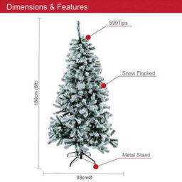 The Christmas Workshop 72069 6Ft Snowy Cone Artificial Christmas Tree - thumbnail 2
