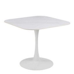 Wyld Haus Cloverfern Square Dining Table With White Ceramic Top And Sculptural Steel Base - thumbnail 4