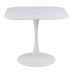 Wyld Haus Cloverfern Square Dining Table With White Ceramic Top And Sculptural Steel Base - thumbnail 5