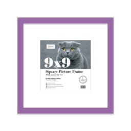 "9X9"" Purple Picture Frame - 9X9"" Square Frame With 7X7"" Mount For 9X9""/7X7"" Pictures Vintage Style Gallery Wall, 1 Pack" - thumbnail 1