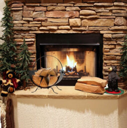 Metal Log Holder - Firewood Basket With Handle - Durable Log Holder For Fireplace, Patio, Hearth & Campfires (Black) - thumbnail 5
