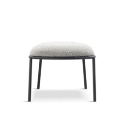 1001 X1 Dark Grey Bouclé Lounge Chair Stool, Footrest, Ottoman - thumbnail 4