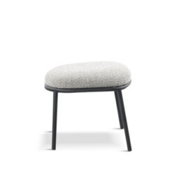 1001 X1 Dark Grey Bouclé Lounge Chair Stool, Footrest, Ottoman - thumbnail 3