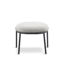 1001 X1 Dark Grey Bouclé Lounge Chair Stool, Footrest, Ottoman - thumbnail 1
